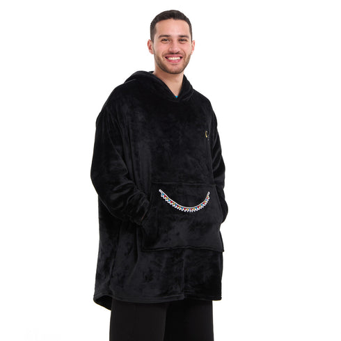 Snuggs Blanket Hoodie Black عربية فول
